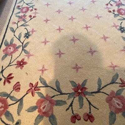 Yellow and Rose Area Rug