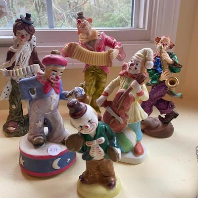 Lot of Clown Musician Figurines