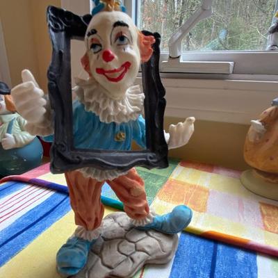 Lot of Ten Clown Figurines