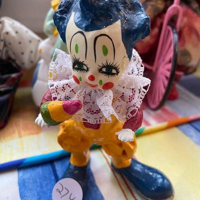 Lot of Six Assorted Clowns Figurines and Dolls