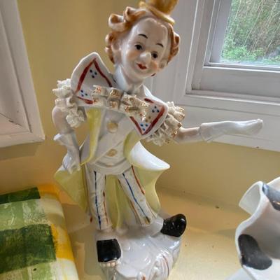 Lot of Seven Clowns Figurines