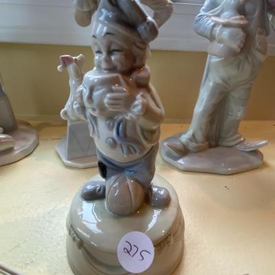 Lot of Seven Clowns Figurines