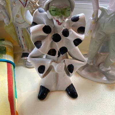 Lot of Seven Clowns Figurines