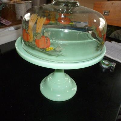 Glass Cake Pedestal with Lid