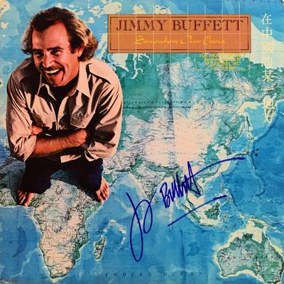 Jimmy Buffett signed Somewhere Over China album