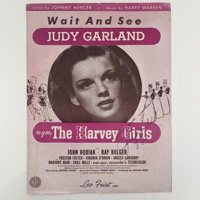 Judy Garland signed sheet music 