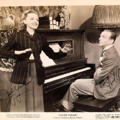 Judy Garland and Fred Astaire signed Easter Parade photo 
