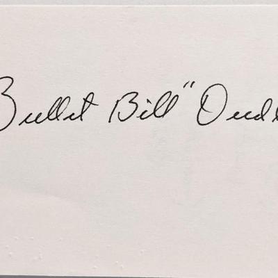 Football HOF Bullet Bill Dudley autograph