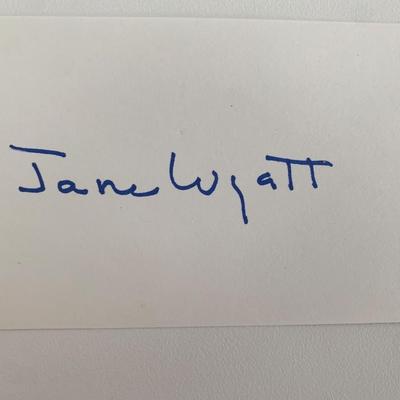 Father Knows Best Jane Wyatt original signature
