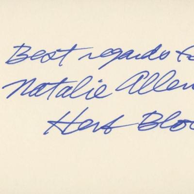 Herb Block signed note