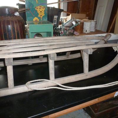 Vintage Wooden Snow Sled