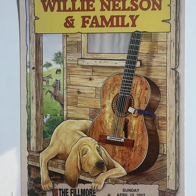 Willie Nelson & Family The Filmore concert poster 