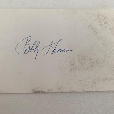 MLB star Bobby Thomson original signature
