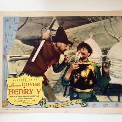 Henry V 
original 1948 vintage lobby card