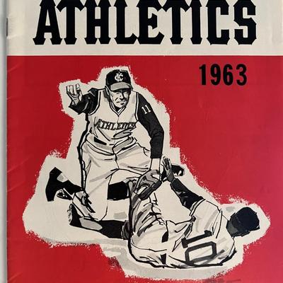 1963 Kansas City Athletics Scorebook. 7x10 inches