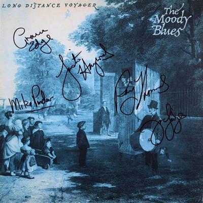 The Moody Blues signed Long Distance Voyager album