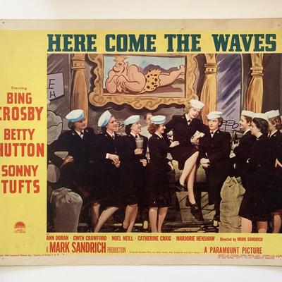 Here Come the Waves original 1944 vintage lobby card