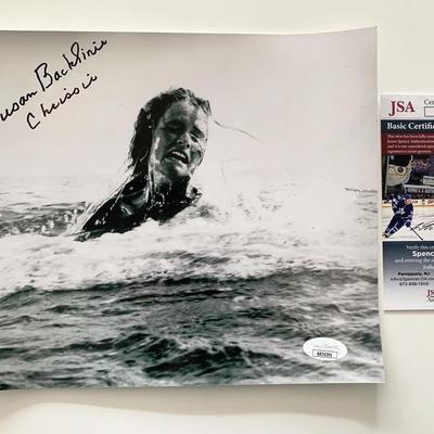 Jaws First Victim Susan Backlinie signed movie photo â€“ JSA Authenticated