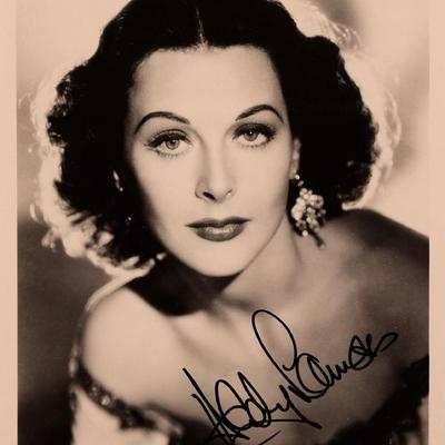 Hedy Lamarr signed promo photo 