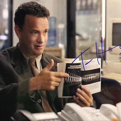 The Terminal Tom Hanks Signed Movie Photo. GFA Authenticated