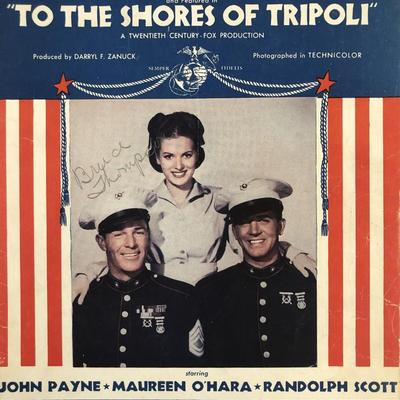 Marine corp To The Shores of Tripoli signed music sheet