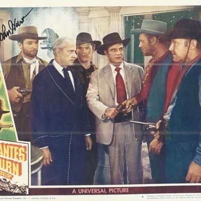 The Vigilantes Return John Hart signed 1946 original vintage lobby card