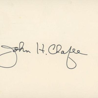 John Chafee signature cut
