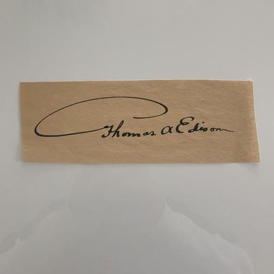 Thomas Edison original signature