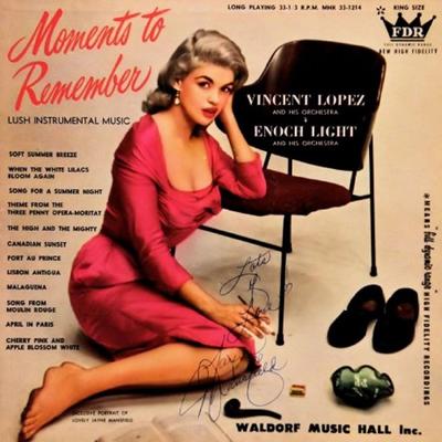 Jayne Mansfield signed Moments To Remember album