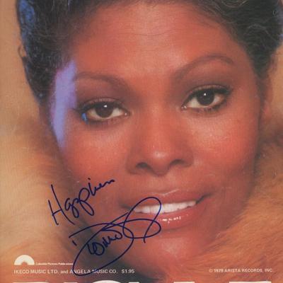 Dionne Warwick signed sheet music. GFA Authenticated