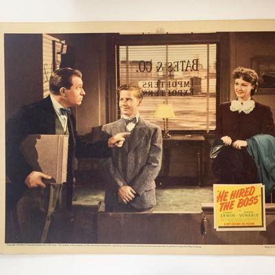 He Hired the Boss original 1942 vintage lobby card 