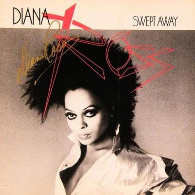 Diana Ross signed Swept Away album