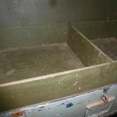 WWII Era Navy Foot Locker with Tray