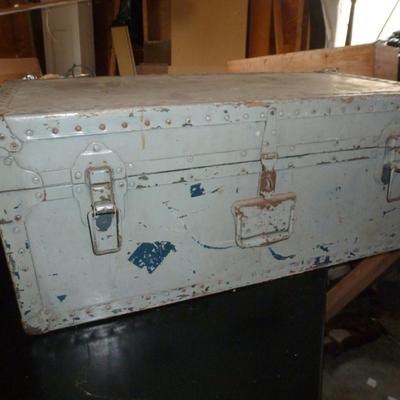 WWII Era Navy Foot Locker with Tray