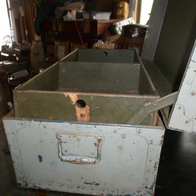 WWII Era Navy Foot Locker with Tray
