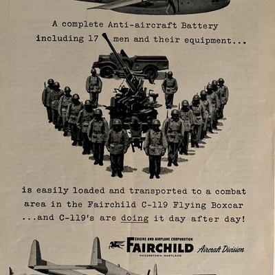 Fairchild Aircraft advertisement. 9x11 inches
