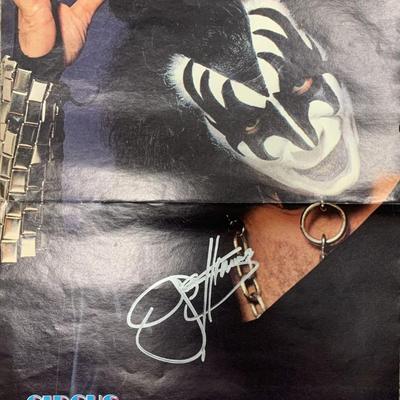 Gene Simmons signed insert poster
