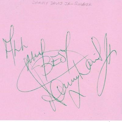 Sammy Davis Jr. original signature