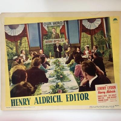 Henry Aldrich, Editor original 1942 vintage lobby card