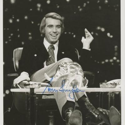 Late Night TV Talk Show Host Tom Snyder signed photo