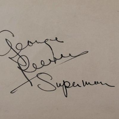 Superman George Reeves signature slip