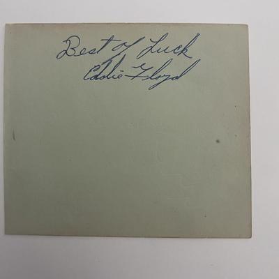 Eddie Floyd original signature