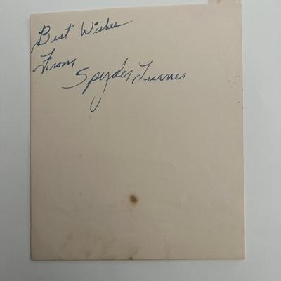 Spyder Turner original signature