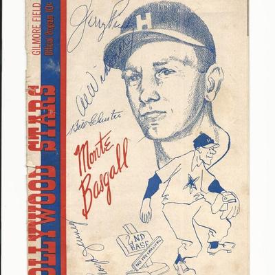 Vintage Hollywood Stars Gilmore Field Official Baseball Program