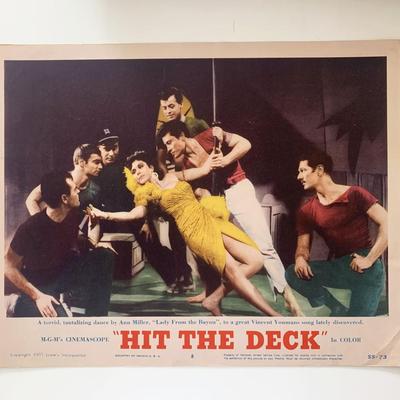 Hit the Deck original 1955 vintage lobby card on heavy card stock. 11x14 inch