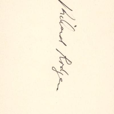 Composer Richard Rodgers original signature. GFA Authenticated