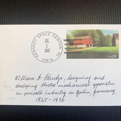 William August Schulze signed first day cover 
