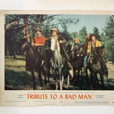 Tribute to a Bad Man original 1956 vintage lobby card