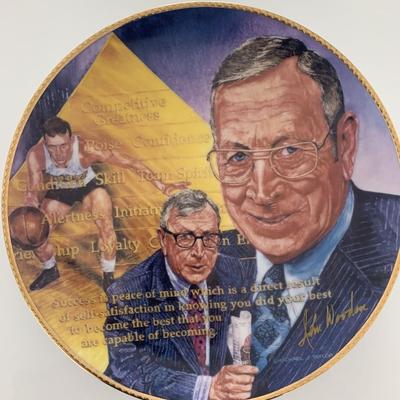 John Wooden commemorative plate 