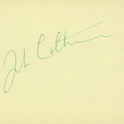 John Coltrane signature cut. GFA Authenticated